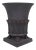 Vintage 1950s Large Black Greco-Roman Style Terra Cotta Classic Urn For Sale