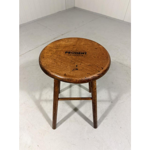 Prodent Toothpaste Promotional Wooden Stool, 1930s For Sale - Image 9 of 10