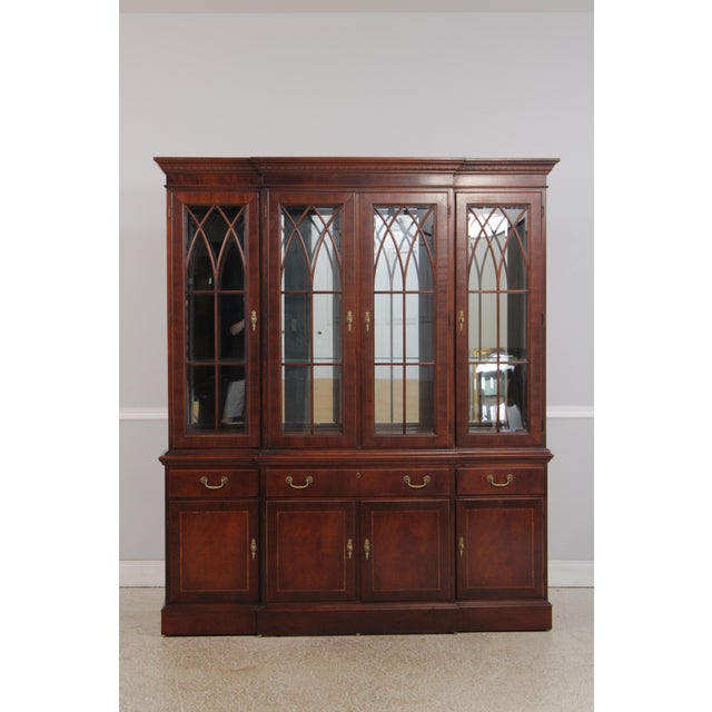 Age: Approx. 25 Years Old Details: #252 Finish Mahogany 18th Century Mahogany Collection 2 Pieces Key Locking w. Key...