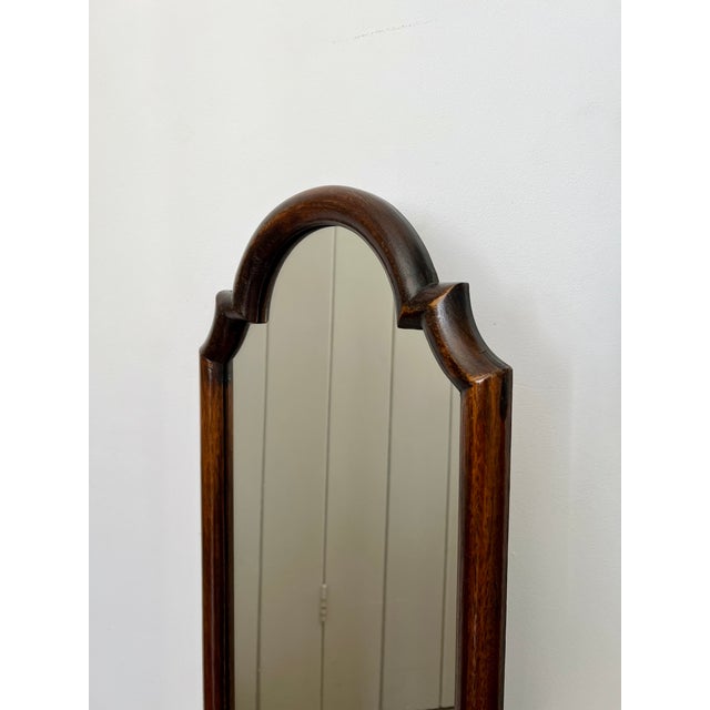 Tall Narrow Antique Wooden Scallop Frame Mirror, France, 1920s For Sale - Image 3 of 13