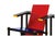Wood Red and Blue Armchair by Gerrit Thomas Rietveld for Cassina For Sale - Image 7 of 10