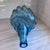 Vintage Sculptural Aqua Blue Glass Demijohn Bottle Large MCM Style Art Glass Vase For Sale - Image 13 of 16