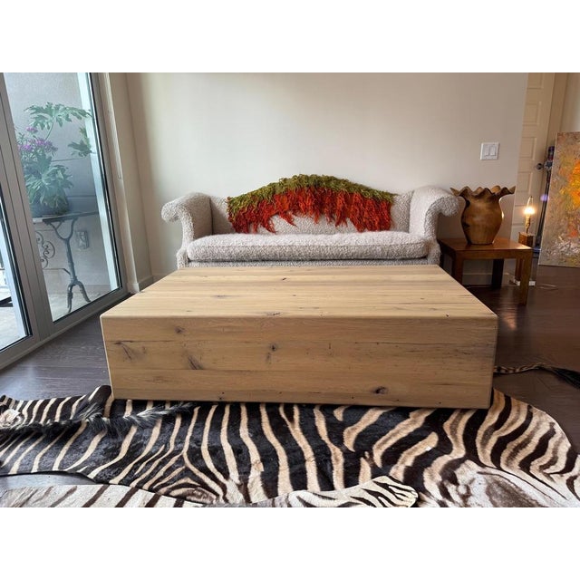 Modern Center Table in Solid White Oak | Chairish