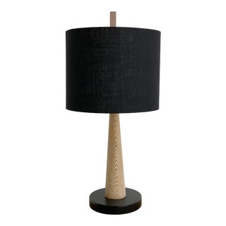 1940’s Cerused Finish Oak Table Lamp For Sale