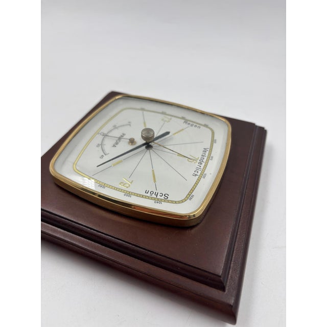 Vintage Barometer with Thermometer, 1950s For Sale - Image 6 of 10