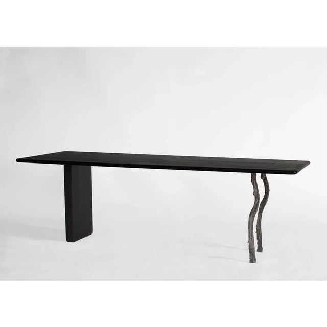 Unique rectangular treebone table by Jesse Sanderson Edition of 8 Dimensions: W 240 x D 80 x H 75 cm Material: Caramelized...