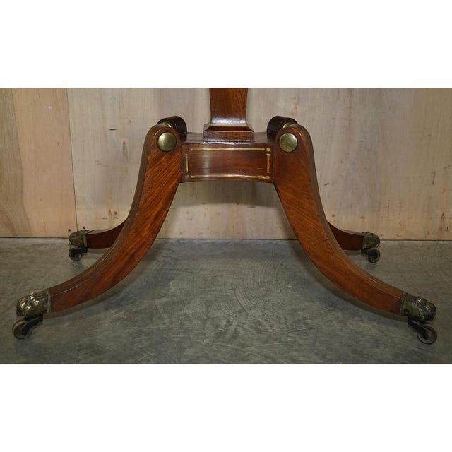 Antique Regency Hardwood & Brass Inlay Card Table, 1815 For Sale - Image 10 of 18