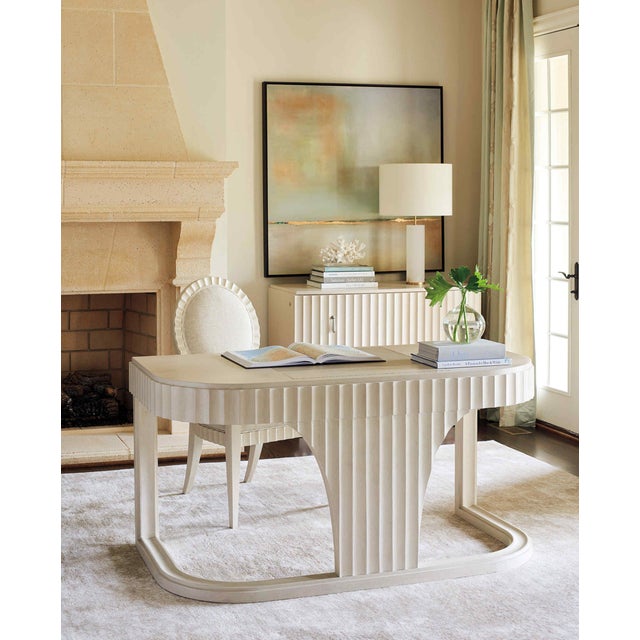 Lexington / Sligh Cascades Collection Caledonia Writing Desk. Features curved corners on the font with a scalloped design....