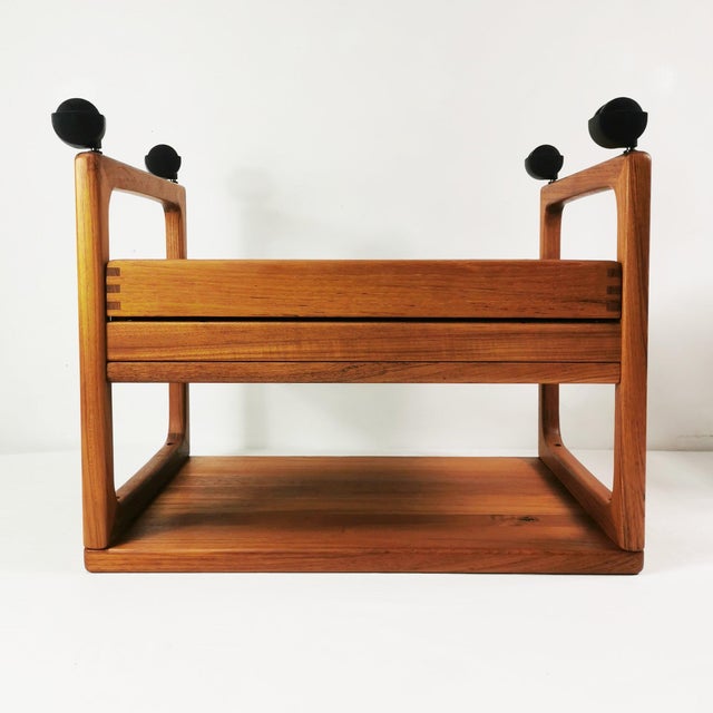 Mid-Century Teak Serving Bar Cart from BR Mobler attributed to Peter Brink, Denmark, 1960s For Sale - Image 14 of 16
