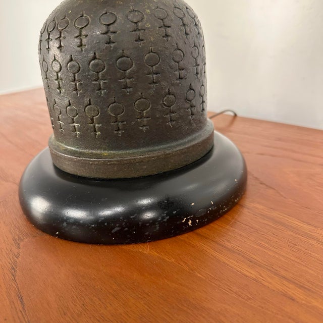 Dark Green Aldo Londi for Bitossi Large Italian “Venus” Table Lamp For Sale - Image 8 of 10