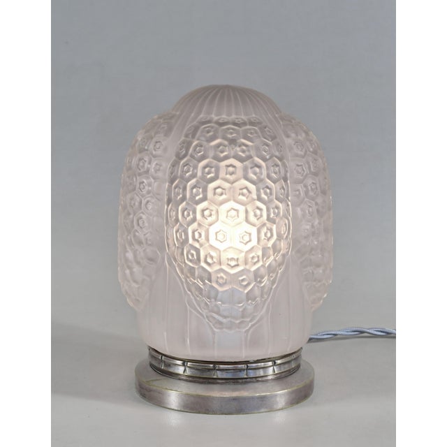 Metal 1920s French Art Deco Lamp by Simonet Freres & Dieupart - France For Sale - Image 7 of 15