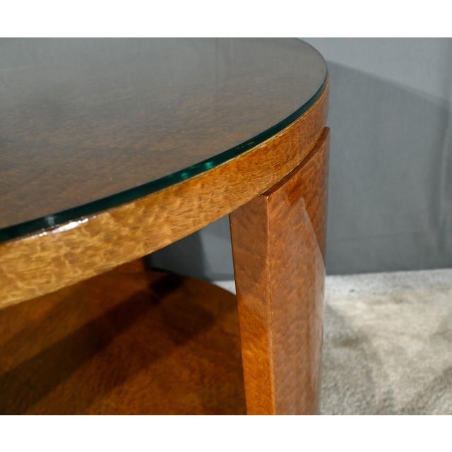 Art Deco Amboyna Burl Pedestal Table, 1930 For Sale - Image 15 of 18