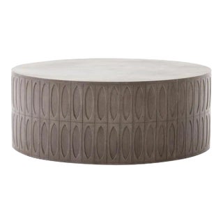 Four Hands Colorado Drum Coffee Table, Dark Grey For Sale