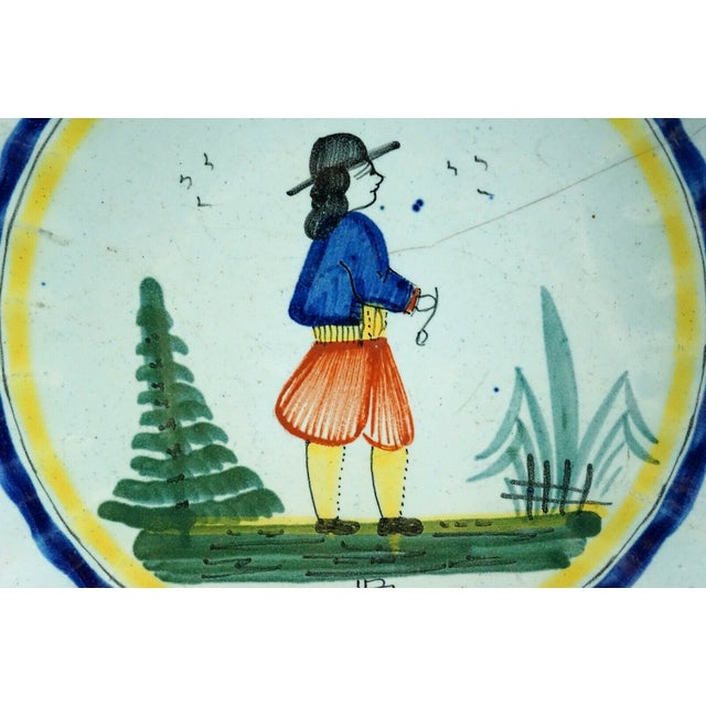 Large Antique French Ceramic Bowl by Henriot Quimper, 1800s For Sale - Image 4 of 18