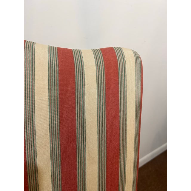 Cream Chippendale Style Upholstered Lolling Chair For Sale - Image 8 of 11