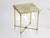 Beige Small Neoclassical French Side Table with Brass and Onyx, 1960s For Sale - Image 8 of 8