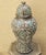 Tall Hand Painted Moroccan Resin and Metal Inlay Vase / Turquoise For Sale In Orlando - Image 6 of 6