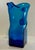 Mid-Century Modern Vintage Morgantown Glass #9844 Swirl Blue Brutalist Art Glass Pitcher - 11” For Sale - Image 3 of 12