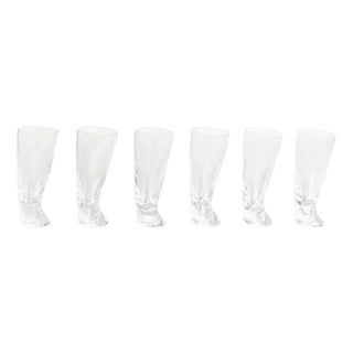 Glasses by Angelo Mangiarotti for Cristalleria Colle, 1990s, Set of 6 For Sale