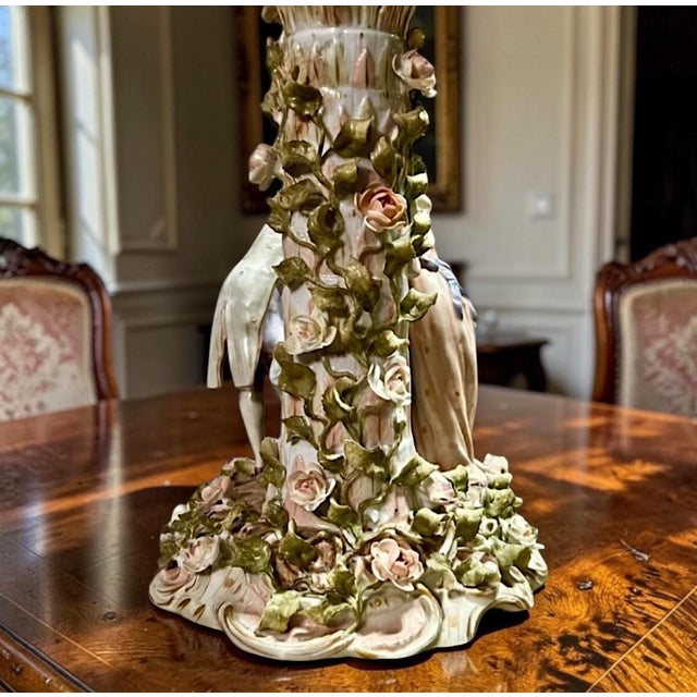Ceramic Antique Schierholz German Porcelain Figural Centerpiece-1800s-Victorian For Sale - Image 7 of 14