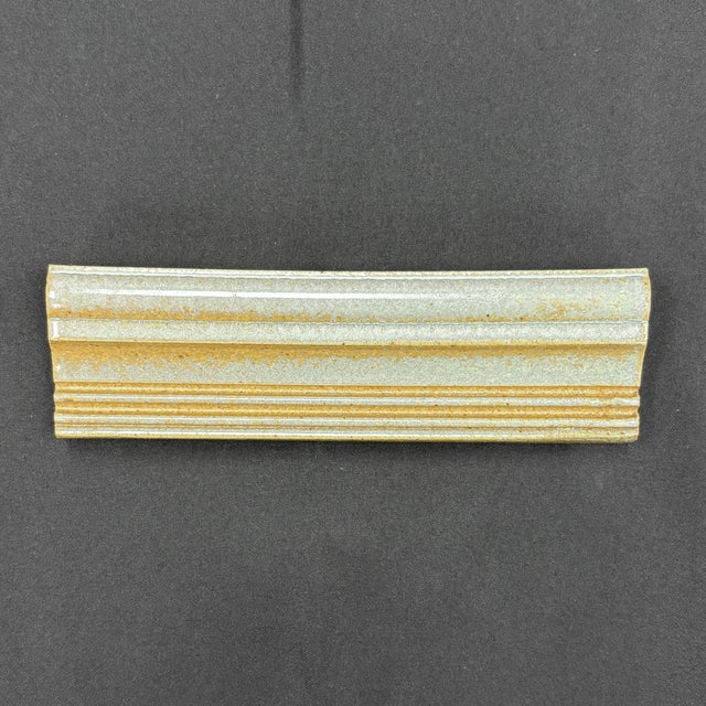 Beige Glazed Ceramic Rail Molding For Sale - Image 4 of 6