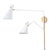 Metal Regina Andrew Spyder Steel Sconce, White & Natural Brass For Sale - Image 7 of 7