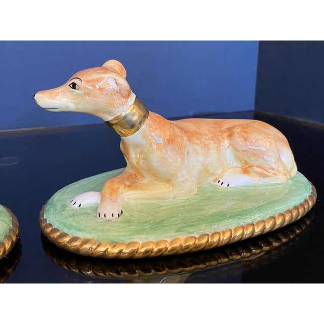 Chelsea House Ceramic Whippet Dog Figurines a Pair Chairish