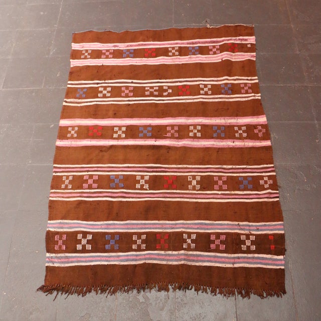 Brown Cactus Silk Moroccan Rug 3x4 Ft For Sale - Image 8 of 9
