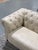 Ivory Top-Grain Leather Chesterfield Sectional Sofa With Deep Button Tufting & Nailhead Trim For Sale - Image 9 of 11