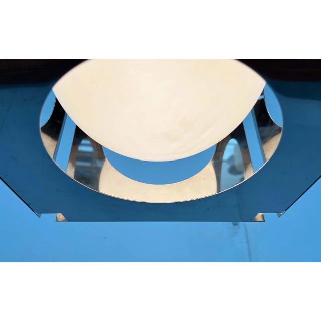 Reggiani Mid-Century Modern Italian Space Age Cubo Metal and Glass Pendant Lamp from Tronconi, 1960s For Sale - Image 4 of 18