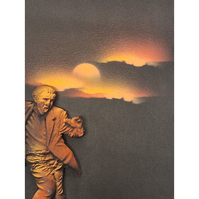 Paint Vintage B. T. G. Hand Arts Painting 3d Florescent Wall Art For Sale - Image 7 of 11
