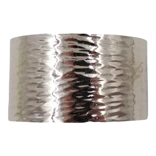 Circa 1976 Napier Rhodium Plate Cuff Bracelet For Sale