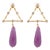 Divine Energy Amethyst & Diamond Drop Earrings, A Pair For Sale