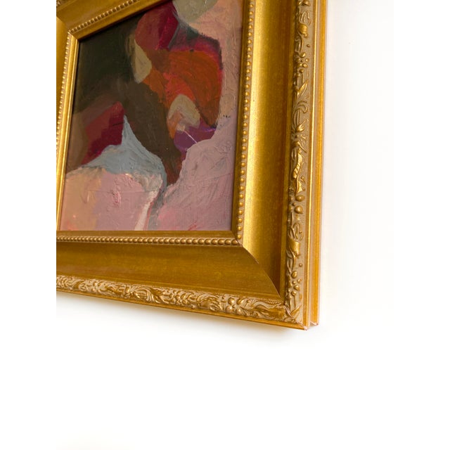 Abstract "Soft Contrast" 2026 Painting by Jessalin Beutler With Vintage Frame For Sale - Image 3 of 3