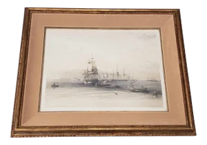 David Roberts "Approach to Alexandria" Original Lithograph W/ Hand Coloring C.1848