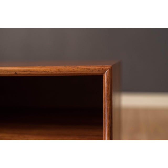 Vintage Pair of Rosewood Danish Modern Bedside Table Nightstands For Sale - Image 11 of 18