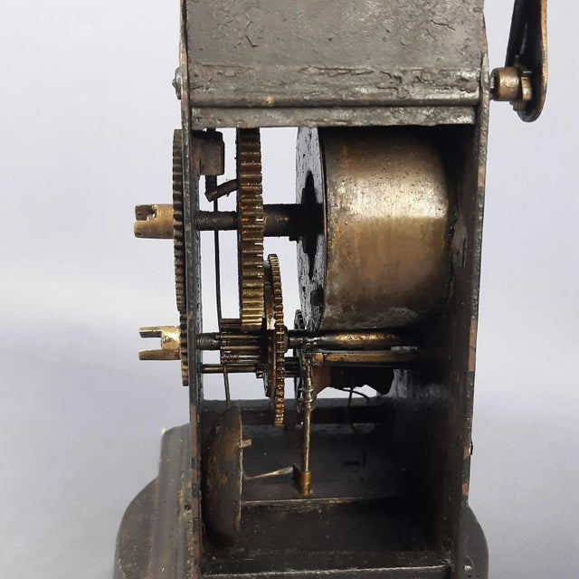 Metal Antique Cast Iron and Brass Hand-Crank Rotisserie, Early 1900s For Sale - Image 7 of 12