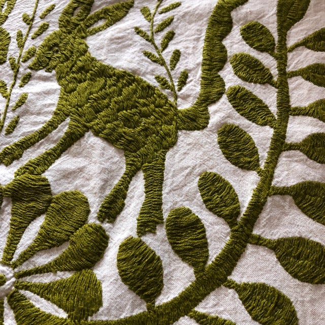 1970s Vintage Hand Emrbroidered Table Runner For Sale In Atlanta - Image 6 of 7