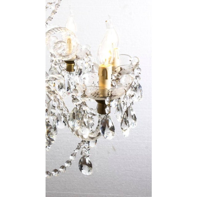 Venetian Two-Tier Crystal Chandelier For Sale - Image 6 of 14