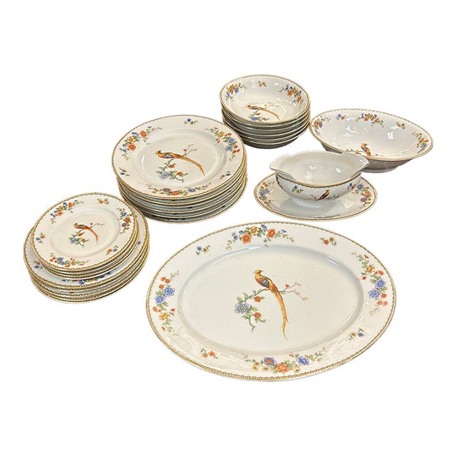 Altrohlau Czeck Set of Porcelain Dinnerware Service for 4 With Many Extra's For Sale