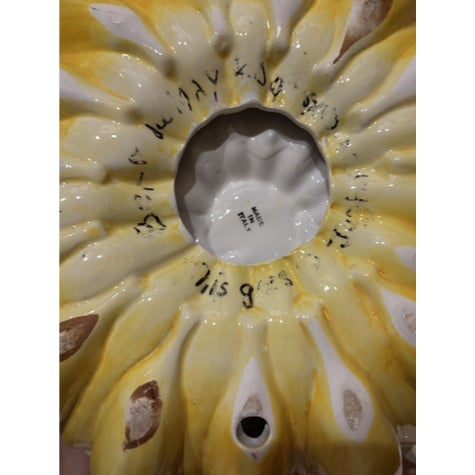 1970s 1970s Large Vintage Majolica Porcelain Decorative Vessel With Monkeys and Bananas For Sale - Image 5 of 5