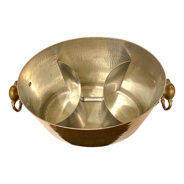 Williams-Sonoma Late 20th Century Williams Sonoma Champagne Ice Bucket, Hammered Copper Made in France by Mauviel For Sale - Image 4 of 13
