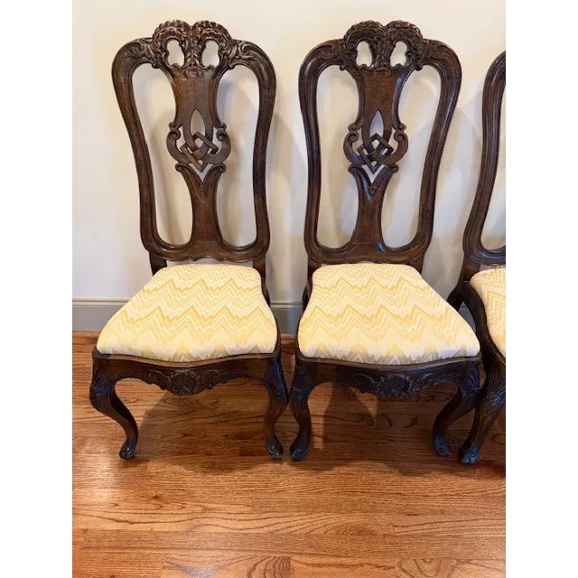 1980s Italian Rococo Style Dining Chairs - Set of 6 For Sale - Image 11 of 18