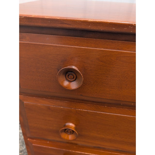 Vintage Whitney Solid Cherry 4-Drawer Farmhouse Style Chest For Sale - Image 12 of 13