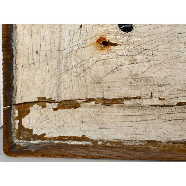 Primitive Folk Art Hand Painted 'Eccentricities' Sign For Sale - Image 6 of 14