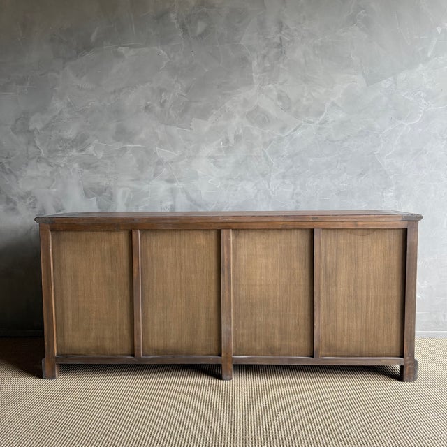 Reclaimed Wood Bennett European Style Cabinet With 4 Doors and Locking Key 83" For Sale In Los Angeles - Image 6 of 17