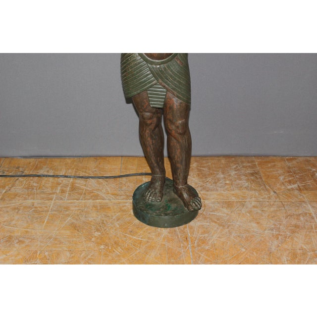 Egyptian Style Nubian Torch Holder in Cast Iron, 19th Century For Sale - Image 7 of 16