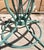 Mid Century Woodard & Sons Wrought Iron Daisy Flower Round Glass Top Patio Table For Sale In West Palm - Image 6 of 12