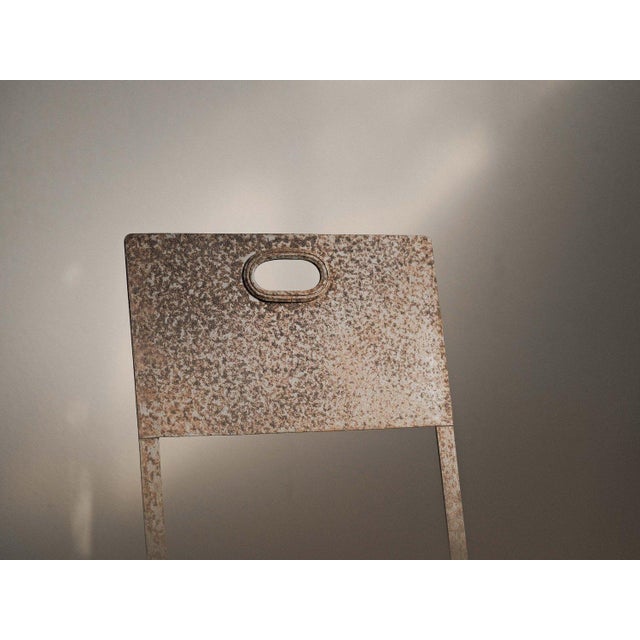Modern Riveted Steel and Patinated Sheet Metal Chairs, 1920, Set of 2 For Sale - Image 3 of 18