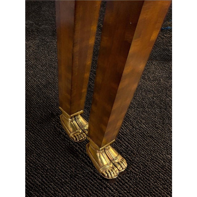 Brown Maitland-Smith Egyptian Revival Style Flame Mahogany & Ormolu Console Table For Sale - Image 8 of 10